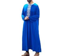 Qamis Homme Gandoura Caftan Marocain Musulman Caftan à Manches Longues Hommes Rayée à Capuche avec Fermetures Eclair Jellaba Priere Islamique Ramadan de Prière