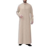 Qamis Homme Musulman Caftan à Manches Longues pour Homme en Coton et Lin 2026