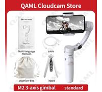 QAML-Perche à selfie M2,stabilisateur de cardan à rotation 2024,cardan de suivi de bureau,adapté pour smartphone Tiktok Live,360 - Type standard