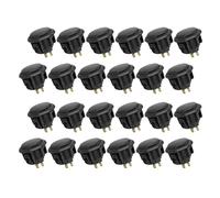 QANBA D-lite Lot de 24 boutons d'arcade originaux à clipser pour machines d'arcade à faire soi-même 30 mm Noir (DL04)