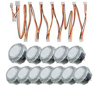 QANBA Gravity KS boutons d'arcade RGB LED boutons lumineux bâtons d'arcade pièces de bricolage R02 Clear