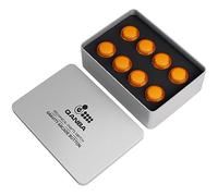 qanba Gravity Ks Boutons mécaniques Arcade 30 mm Bouton-poussoir mécanique encliquetable (boîte Orange transparent D11 (8 pièces)