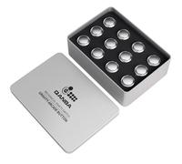 QANBA Gravity KS Lot de 12 boutons d'arcade mécaniques 24 mm Argenté métallique