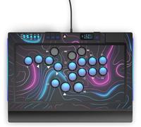 qanba Sapphire - Arcade Stick Leverless pour PS5, PS4, PC - Licence officielle Playstation - Pro Fight Stick, 18 Boutons Personnalisables, Pavé Tactile et Repose-Poignet Ergonomique