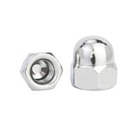 QANCEN 10 Pièces Écrous Borgnes M4 Hexagonaux Acier Inoxydable A2 V2A, Écrou Hexagonal à Capuchon DIN 1587 pour Vis, Boulons et Tiges Filetées