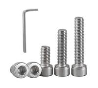 QANCEN 10 Pièces M5x100mm Vis à Tête Cylindrique à Six Pans Creux, Acier Inoxydable A2 V2A, Boulons à Tête Hexagonale Entièrement Filetés avec Clé Hexagonale