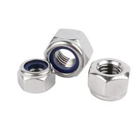 QANCEN 20 Pièces Écrous Hexagonaux M8 en Acier Inoxydable A2 V2A, Écrous Autobloquants avec Inserts en Nylon,DIN985 Filetage Métrique Frein de Blocage pour Boulons,Vis