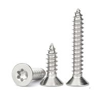 QANCEN 50 Pièces Vis à Bois M5x25mm, Torx à Tête Fraisée, Acier Inoxydable A2 V2A, Vis Autotaraudeuses Entièrement Filetées pour Fixations