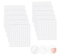 Qanye 1000 Pièces Autocollant Adhésif Acrylique Rond, Autocollants Adhésifs Transparents Double Face, Points Adhésifs Double Face, pour Papier, Plastique, Verre, Vêtements (10 mm)