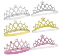 Qanye Couronne Princesse Belle - Diadème Enfant Cendrillon en Tissu - 6 Pièces Pour Anniversaires et Fêtes, Différentes Couleurs Au Choix
