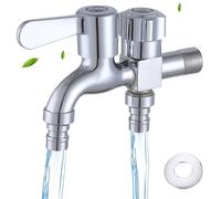 Qanye robinet double en alliage pour machine à laver, équerre, filetage G1/2, pour le jardin, la maison et l'industrie