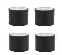 Qanyegn 4pcs Montage en caoutchouc de filetage femelle, supports d'isolateur de vibration en caoutchouc, amortisseur d'isolateur anti-bobine anti-vibration pour compresseur d'air (DE40*30 M10)