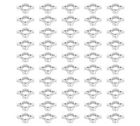 QANYEGN 50pcs isolateurs de clôture électrique, anneau simplifié de clôture électronique, isolateurs de tige de borne de clôture électrique à impulsion avec trou de 3,2 cm pour (Grise)