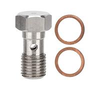 QANYEGN 7/16inx20 UNF Banjo Bolt, Stainless Steel Brake Fitting Adapter 25mm Long with 2pcs Washers