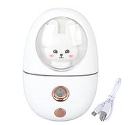 Qanyegn Animal Facial Mist Pulporpor, pulvérisateur de brume faciale, USB Rechargeable Animal Mini Face Steamer pour voyager 35 ml 500mAh (Blanc)