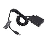 QANYEGN Batterie factice de décodage Complet, câble de Ressort de l'adaptateur de Type C de Type C, connecteur d'alimentation du coupleur pour D5600, D5500, D5300, D5200, D5100, D3