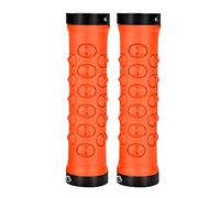 QANYEGN Bike Handlebar Grips, Cycling Handle Bar Anti slip Grips, Lock On Mountain Bike Handlebar Grips for Cruise Cycling (orange)