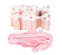 QANYEGN Boîtes à dragées de fête, boîtes à bonbons à motifs floraux, cadeaux de bonbons au chocolat, sacs de friandises pour fiançailles, fête prénatale, anniversaire (Rose HM2251304)