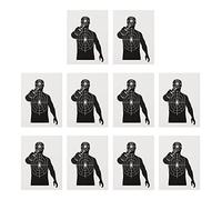 QANYEGN Cibles De Tir en Papier, Cibles D'entranement en Papier pour Le Cor Humain, Cibles De Silhouette De Tir pour la Chasse, Armes De Poing(Single Raider)