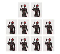 QANYEGN Cibles Silhouettes, Vue Papier Cibles, Vue Practise de Tir, Cible Tir Carton pour Armes, Fusils, Pistolets, 45x32cm / 17.7x12.6in Crne de Zombie