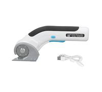 QANYEGN Ciseaux électriques, cisailles à lame circulaire au lithium-ion, rechargeables sans fil, coupe-tissu avec verrouillage de sécurité pour couverture, tapis, rideau, cuir,