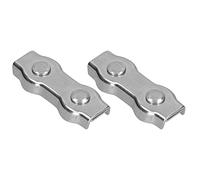 QANYEGN Clips de câble métallique duplex, serre-câbles en acier inoxydable, pinces de serrage de câble métallique, étrier pour applications de gréement lourds (2 pièces M10)