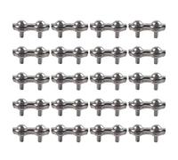 QANYEGN Clips de câble métallique duplex, serre-câbles en acier inoxydable, pinces de serrage de câble métallique, étrier pour applications de gréement lourds (20 pièces M2)