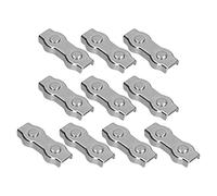 QANYEGN Clips de câble métallique duplex, serre-câbles en acier inoxydable, pinces de serrage de câble métallique, étrier pour applications de gréement lourds (10 pièces M6)