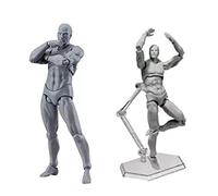 QANYEGN Corps de figurine d'action, mannequins d'artistes à poses personnalisables, Mannequin de dessin en PVC pour bureau, peinture, accessoires de photographie (Homme)