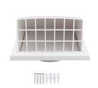 QANYEGN Couvercle de ventilateur d'extraction carré, hotte de ventilation de sèche-linge à large bouche, couvercle de ventilation de conduit mural extérieur en plastique PVC pour s