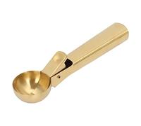 QANYEGN Cuillère à Crème Glacée En Acier Inoxydable, Cuillère à Crème Glacée Antiadhésive, Cuillère à Glace avec déclencheur pour Bar à Crème Glacée, Cuillère à Melon, Pte à Biscuits(doré)