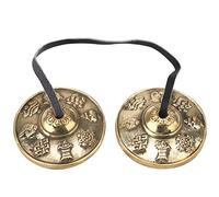 QANYEGN Cymbales Tibétaines, Tibéraine Petite Tingsha Bells, Cloche De Méditation Tibétaine, Cymbale à Doigt Tibétaine, Idéale pour la Méditation, Le Yoga Et Les Pratiques De Relaxation