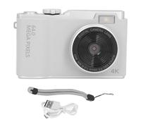 QANYEGN Digital Camera, 2.4 inch Screen 48MP Cameras, Portable 16x Zoom Selfie Cameras for Kid Student Children Teen Girl Boy Beginners (White)
