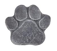 QANYEGN Dog Pawprint Memorial Stone, Pet Memorial Garden Stone, Lettring Dog Grave Marker Pet Monument for Outdoor Lawn Patio (Gris Rocheux)