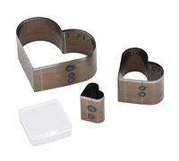 QANYEGN Ensemble de coupe-cuir en forme de cœur, outils de poinçonnage en acier rapide, outil de poinçonnage creux avec boîte de rangement pour l'artisanat du cuir, la fabrication