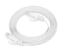 QANYEGN Flat Ethernet Cable, Ethernet Network Patch Cable, CAT6 Gigabit 8 Twisted Pair Network Jumper Flat Copper Wire Supplies (1m) (2m)