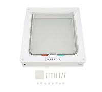 QANYEGN Grande Porte pour Chat, Porte pour Chat à Verrouillage à 2 Voies, Porte à chatière Coupe-Vent, accès contrôlable pour fenêtre, Porte coulissante et Maison pour Chat