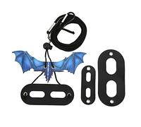 QANYEGN Ligot de Dragon Barbu et Harnais, Harnais de lézard réglable, Laisse de lézard en Cuir Souple pour Les Amphibiens et Autres Petits Animaux de Compagnie (Bleu)