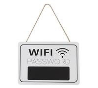 QANYEGN Maison Signe WiFI Dcor Boisé, Panneau Mural en Bois Blanche WiFi, WiFi Mot de passe Accrocher Plaque Pour boutique Accueil Café