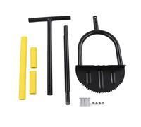 QANYEGN Manual Lawn Edger, Half Moon Saw Tooth Edger, Wide Pedal Garden Trimming Edging Tool for Sidewalk and Grass Maintenance