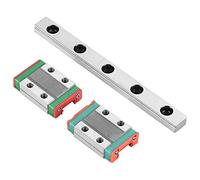 QANYEGN MGN9B 100 mm rail de guidage linéaire, mini rail de glissière en acier à roulement, largeur de 9 mm avec bloc de rail MGN9b 2 pcs