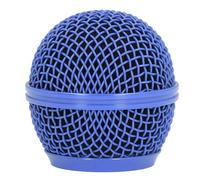 QANYEGN Microphone Ball Head Mesh Grill, Microphone Head Replace, Steel Mesh Mic Grille Heads for SM58S SM58LC BETA58 BETA58A (Blue)