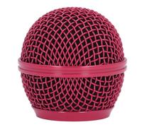 QANYEGN Microphone Ball Head Mesh Grill, Microphone Head Replace, Steel Mesh Mic Grille Heads for SM58S SM58LC BETA58 BETA58A (Rose Red)