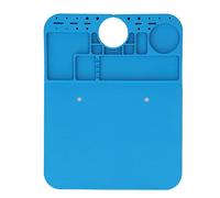 QANYEGN Microscope Silicone Base, Blue Repair Work Mat, Heat resisting Anti Static Micro Soldering Mat for Maintenance