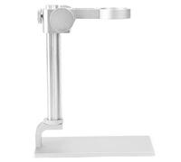 QANYEGN Microscope Stand Holder, Adjustable Aluminum Alloy Stand Bracket, Digital Electron Microscope Holder Accessory (Weiß)