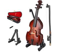 QANYEGN Mini Modèle de Violon en Bois, Instrument Miniature Contrebasse, Réplique De Mini Instrument De Musique pour Maison Bureau