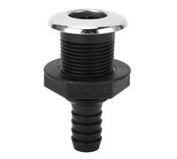 QANYEGN Nylon à des raccords de Coque, barbelé Court à Travers Un Tuyau de Coque, à Travers Le connecteur de Coque pour Les transoms de Bateau puits de puits de Glace Yacht (Pipe Droite)