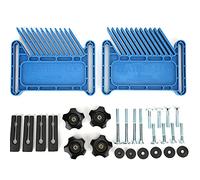 QANYEGN Outils de travail du bois, planches à plumes tandem, dispositif de sécurité, planche à plumes empilable pour scies à table, tables de toupie (Planche à plumes carrée Type B Bleu)