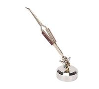 QANYEGN Pince à épiler de troisième main, outil de pince à souder droit et incurvé, pince à souder avec base rotative à 360 degrés pour la fabrication de bijoux