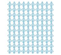 QANYEGN Plane Paperclips, Plastic Covered Wire Cute Metal Paper Clips, Airplane Shaped Bookmark Clips for Document Sorting and Organizing (Blue)